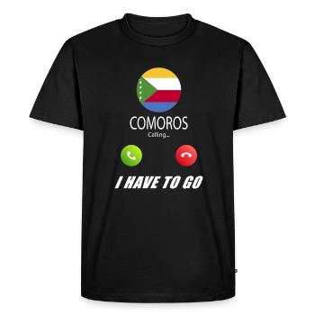 Les Comores appellent aux drapeaux Lusiger en disant - T-shirt Premium bio Homme - noir - Devant - Nico (187cm)