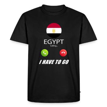 L’Egypte appelle aux drapeaux Lusiger en disant - T-shirt Premium bio Homme - noir - Devant - Nico (187cm)