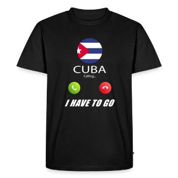 Cuba calls lusiger flags saying - Men's Premium Organic T-Shirt - black - Front - Nico (187cm)