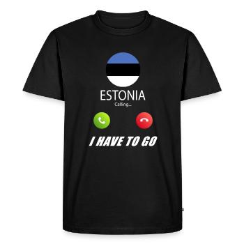 L’Estonie appelle les drapeaux lusiger - T-shirt Premium bio Homme - noir - Devant - Nico (187cm)