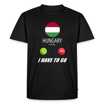 Hungary calls lusiger flags slogan - Men's Premium Organic T-Shirt - black - Front - Nico (187cm)