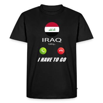 L’Irak appelle les drapeaux lusiger - T-shirt Premium bio Homme - noir - Devant - Nico (187cm)