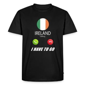 L’Irlande appelle les drapeaux lusiger en disant - T-shirt Premium bio Homme - noir - Devant - Nico (187cm)