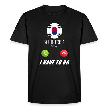 La Corée du Sud qualifie de slogan les drapeaux lusiger - T-shirt Premium bio Homme - noir - Devant - Nico (187cm)