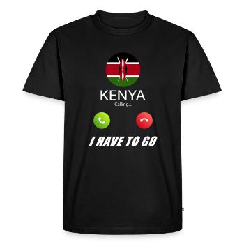 Le Kenya appelle les drapeaux lusiger en disant - T-shirt Premium bio Homme - noir - Devant - Nico (187cm)