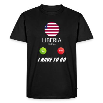 Libya calls on Lusiger flags saying - Men's Premium Organic T-Shirt - black - Front - Nico (187cm)
