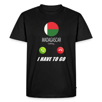 Madagascar calls lusiger flags saying - Men's Premium Organic T-Shirt - black - Front - Nico (187cm)