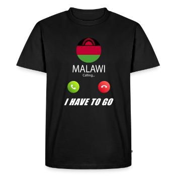 Malawi calls lusiger flags - Men's Premium Organic T-Shirt - black - Front - Nico (187cm)