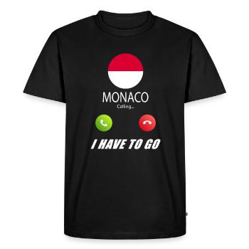 Monaco appelle les drapeaux lusiger en disant - T-shirt Premium bio Homme - noir - Devant - Nico (187cm)
