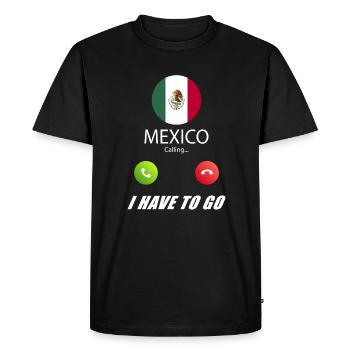 Mexico calls lusiger flags saying - Men's Premium Organic T-Shirt - black - Front - Nico (187cm)