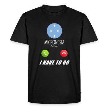 Micronesia calls on Lusiger flags saying - Men's Premium Organic T-Shirt - black - Front - Nico (187cm)