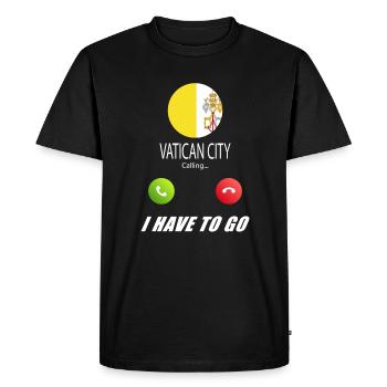La Cité du Vatican appelle les drapeaux lusiger en disant - T-shirt Premium bio Homme - noir - Devant - Nico (187cm)