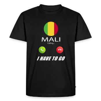 Le Mali qualifie de slogan les drapeaux lusiger - T-shirt Premium bio Homme - noir - Devant - Nico (187cm)