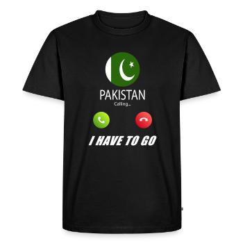 Le Pakistan appelle les drapeaux lusiger - T-shirt Premium bio Homme - noir - Devant - Nico (187cm)