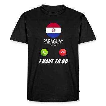 Le Paraguay appelle les drapeaux lusiger en disant - T-shirt Premium bio Homme - noir - Devant - Nico (187cm)