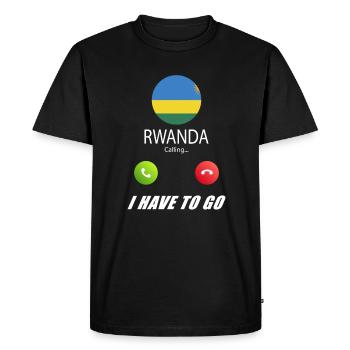 Le Rwanda appelle les drapeaux lusiger en disant - T-shirt Premium bio Homme - noir - Devant - Nico (187cm)