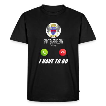 Saint Barthélemy calls lusiger flags saying - Men's Premium Organic T-Shirt - black - Front - Nico (187cm)