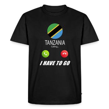 La Tanzanie appelle aux drapeaux Lusiger en disant - T-shirt Premium bio Homme - noir - Devant - Nico (187cm)