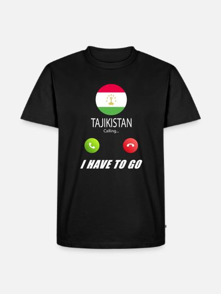 Tajikistan calls lusiger flags saying - Men's Premium Organic T-Shirt - black