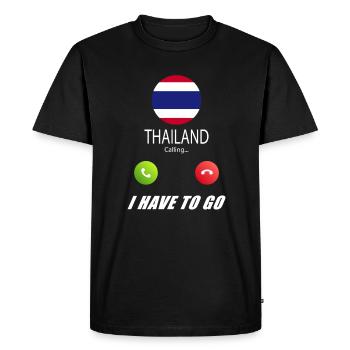 La Thaïlande appelle les drapeaux lusiger en disant - T-shirt Premium bio Homme - noir - Devant - Nico (187cm)