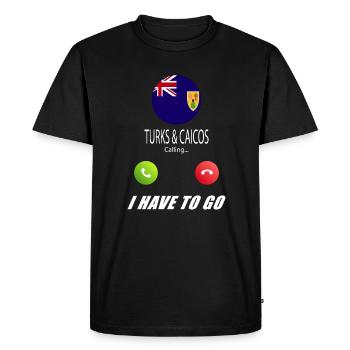 Les îles Turques et Caïques appellent les drapeaux lusiger - T-shirt Premium bio Homme - noir - Devant - Nico (187cm)