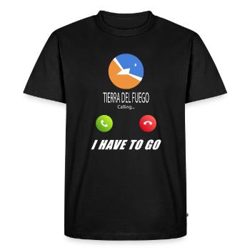 La Terre de Feu appelle aux drapeaux Lusiger - T-shirt Premium bio Homme - noir - Devant - Nico (187cm)