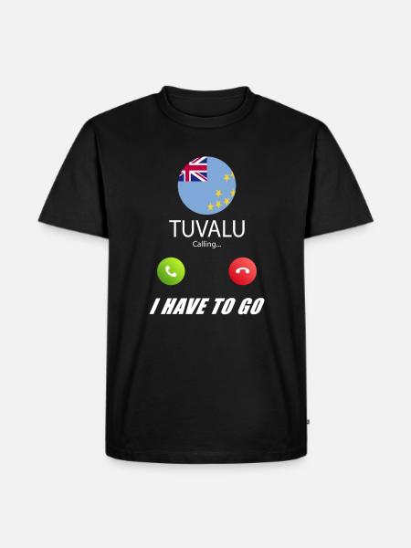 Tuvalu calls lusiger flags saying - Men's Premium Organic T-Shirt - black