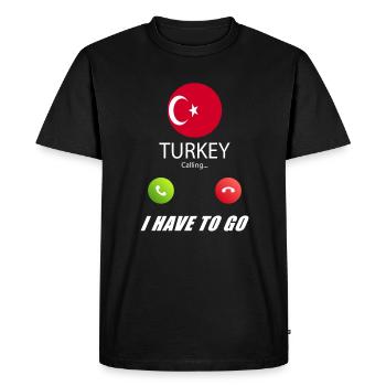 La Turquie appelle les drapeaux lusiger slogan - T-shirt Premium bio Homme - noir - Devant - Nico (187cm)