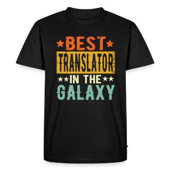 Best Translator ever Translator Gift - Men's Premium Organic T-Shirt - black - Front - Nico (187cm)