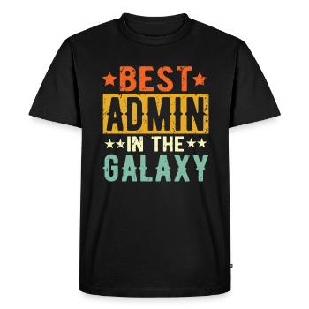 Best Admin ever Admin Gift - Men's Premium Organic T-Shirt - black - Front - Nico (187cm)