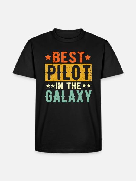 Best Pilot ever Pilot Geschenk - Männer Premium Bio T-Shirt - Schwarz