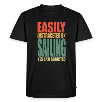Sailing saying funny - Men's Premium Organic T-Shirt - black - Front - Nico (187cm)
