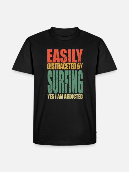 Surfing saying funny - Men's Premium Organic T-Shirt - black