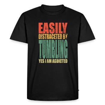 Tumbling en disant drôle - T-shirt Premium bio Homme - noir - Devant - Nico (187cm)