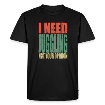 Jongler en disant drôle - T-shirt Premium bio Homme - noir - Devant - Nico (187cm)