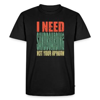 Sandboard en disant drôle - T-shirt Premium bio Homme - noir - Devant - Nico (187cm)