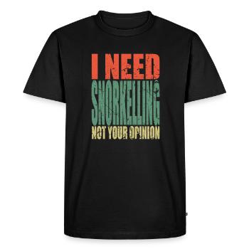 Snorkeling en disant drôle - T-shirt Premium bio Homme - noir - Devant - Nico (187cm)
