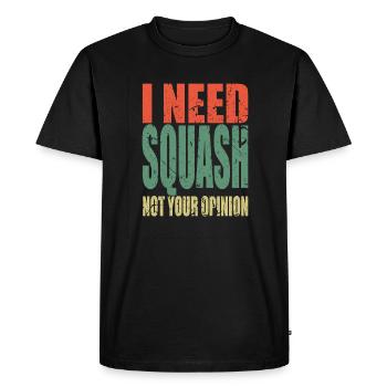 Squash saying funny - Men's Premium Organic T-Shirt - black - Front - Nico (187cm)
