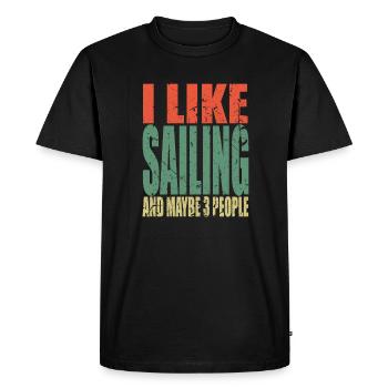 Sailing saying funny - Men's Premium Organic T-Shirt - black - Front - Nico (187cm)
