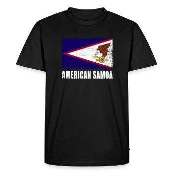 Drapeau des Samoa américaines - T-shirt Premium bio Homme - noir - Devant - Nico (187cm)