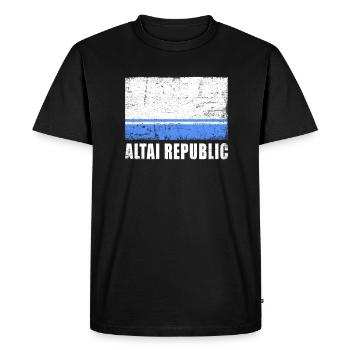 Altai Republic Flag - Men's Premium Organic T-Shirt - black - Front - Nico (187cm)
