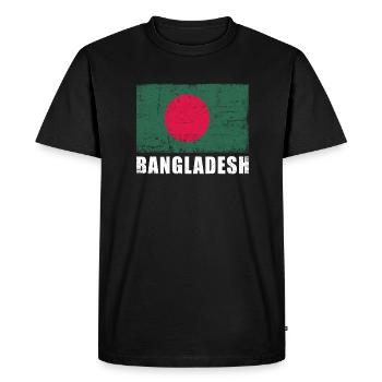 Bangladesh Flag Grunge Bangladesh Flag - Men's Premium Organic T-Shirt - black - Front - Nico (187cm)