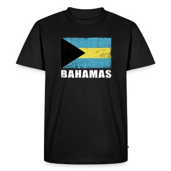 Bahamas Flag Grunge Bahamas Flag - T-shirt Premium bio Homme - noir - Devant - Nico (187cm)