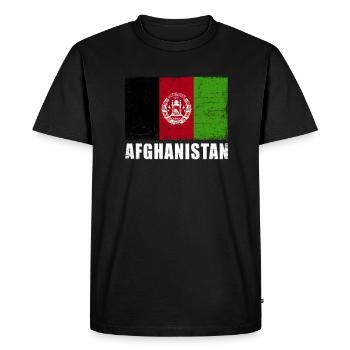 Afghanistan Flag Grunge Afghanistan Flag - T-shirt Premium bio Homme - noir - Devant - Nico (187cm)