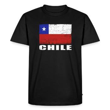 Chili Drapeau Grunge Chili Drapeau - T-shirt Premium bio Homme - noir - Devant - Nico (187cm)
