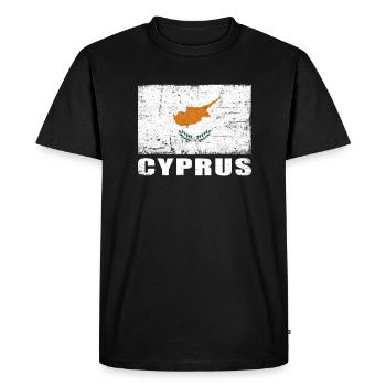 Drapeau de Chypre Grunge Drapeau de Chypre - T-shirt Premium bio Homme - noir - Devant - Nico (187cm)