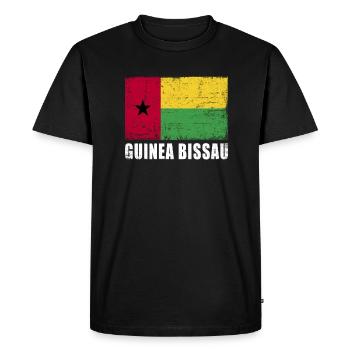 Guinée Bissau Drapeau Grunge Guinée Bissau Drapeau - T-shirt Premium bio Homme - noir - Devant - Nico (187cm)