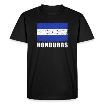 Drapeau du Honduras Grunge Drapeau du Honduras - T-shirt Premium bio Homme - noir - Devant - Nico (187cm)