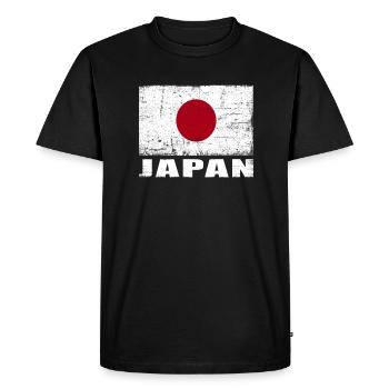 Drapeau du Japon Grunge Drapeau du Japon - T-shirt Premium bio Homme - noir - Devant - Nico (187cm)