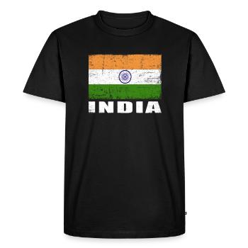 Annonces Flag Grunge Annonces Flag - T-shirt Premium bio Homme - noir - Devant - Nico (187cm)